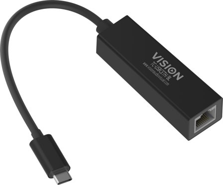 VISION TC-USBCETH/BL - nettverksadapter - USB-C 3.1 - Gigabit Ethernet x 1