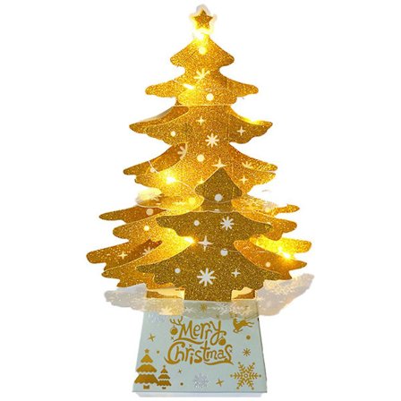 Gyllene Julgranskulor Mini Desktop Julgranskort Ornament Shi