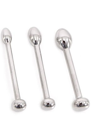 Urethral Trainer Kit mit 3 massiven Tränen-Penisplugs