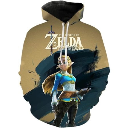 Cosplay Legend of Zelda Breath of The Wild Twilight Princess Känguru Huvtröjor - Unisex Pullovertröjor Medium