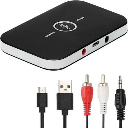 Bluetooth 5.0-mottagaradapter, 2-i-1-mottagarsändare med 3,5 mm ljudutgång RCA-ljud Bluetooth-adapter/omvandlare