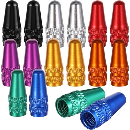 16 stk. Presta ventilhætter, aluminium cykelventilhætter brugt på Presta/franske ventiler, cykeldækhætter i legering