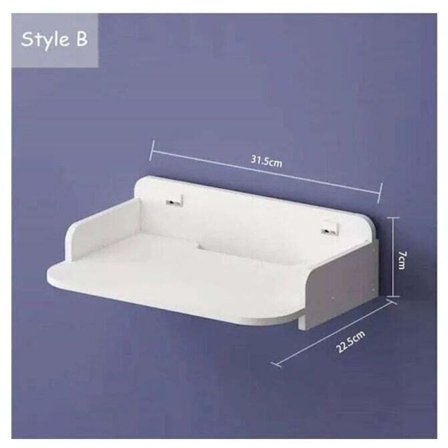 Wifi-projektorhylle, oppbevaringsbokser for strømkabler, ledningsholderboks, vegghengte hyller i tre-plast, DIY hjemmeinnredning, 1 stk, rektangel