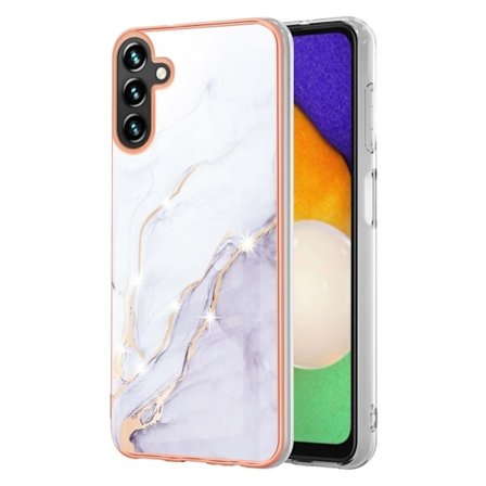 Marble Samsung Galaxy A14 Etui - Hvid Marmor