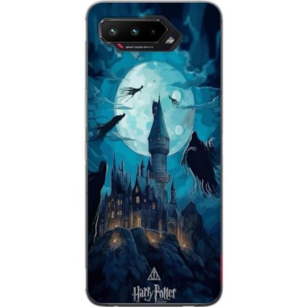 Kompatibelt Mobildeksel til Asus Asus ROG Phone 5 Magisk fantasyillustrasjon med slott i månelys og flytende skapninger, mørk eventyrstemning inspir