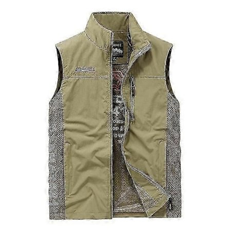 Herre Udendørs Sommer Arbejdsvest Forår Multi-lommer Taktisk Vest Stor Størrelse M-6XL Mand Vandring Fiskeri Ærmeløse Jakker-Perfet