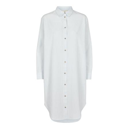 Basic Apparel Vilde Waffle Shirt Kjole Blå, Dame