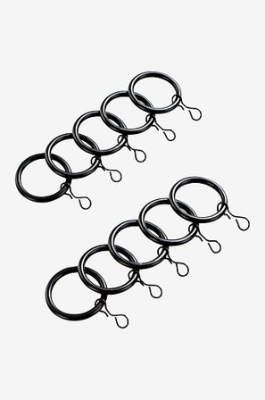 Jotex - Gordijnring 10-pack Zwart Zwart - RINGO - Koop Gordijntoebehoren bij Jotex