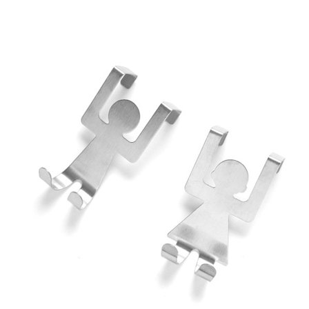 Krog bag døren 2 stk. rustfrit stål kroge køkkenskab K