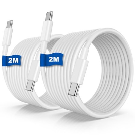 iPhone 15 Ladekabel 20W, 2-pakning 2M Apple USB C til USB C Hurtigladekabel