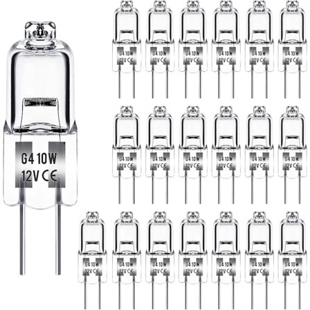 QD-G4 halogenlampor 10W 12V - Varmvit - 20-pack 10W 10W 10W 20 st