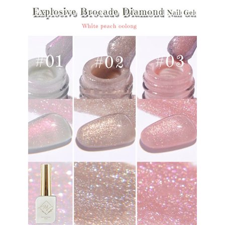 1-8 st ZH Japansk Sommar Gel Nagellack Skönhet Honung Blå Rosa Nagel Serie Ny Stil Glitter Sprängande Diamant Gel Nagelkonst
