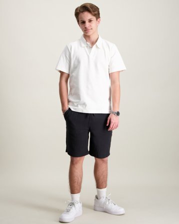 Jack & Jones JPSTJAIDEN PATRAS JOGGER SHORT SRT JNR Sort Shorts Dreng - Kids Brand Store