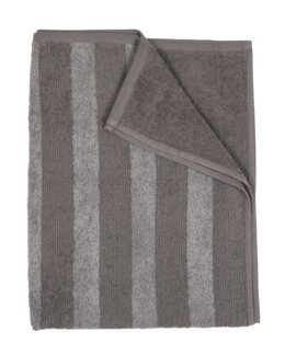 Frottéhåndklæde stribet Grå