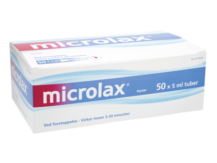 Microlax Rektalvæske (klystèr), 50 x 5 ml
