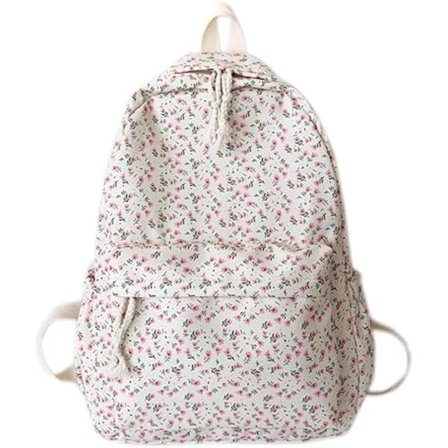 Blommig Ryggsäck För Flickor, Casual Daypack Dam Ryggsäckar Rucksack Handväskor Coquette Canvas Ryggsäck För Skola Resor Semester Shopping.
