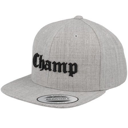Kinder Kiddo Cap - Grau snapback Cap - Kinder Champ Old English 3d Heather Grey Snapback @ Hatstore