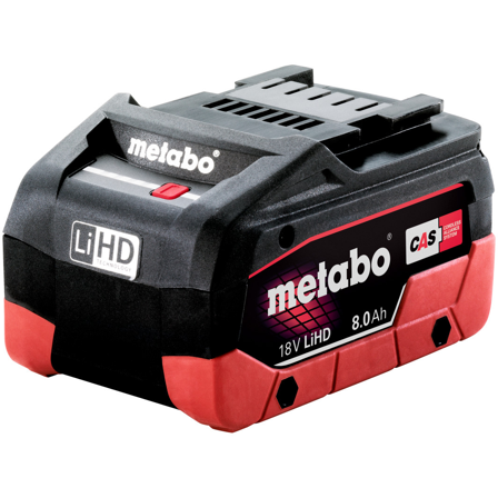 Metabo 18V LiHD Batteri 8,0Ah, Batterier & laddare