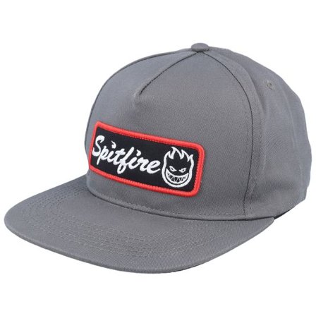 Spitfire - Grå snapback Keps - Courier Patch Charcoal/Black A-Frame Snapback @ Hatstore