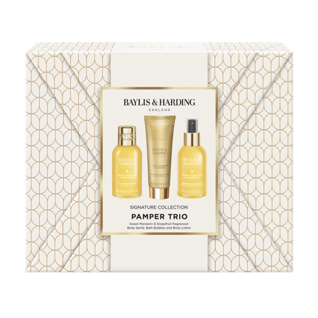 Baylis & Harding Sweet Mandarin & Grapefruit Wrapped Body Trio Gift Set, 1 sett