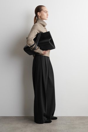 COS Women's Suede-Nylon Mary-Jane Trainers in Black