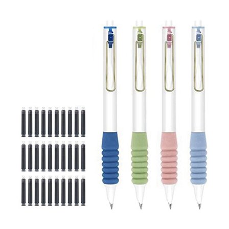 Paina Kynä Korkealaatuinen Sienikynä 0.38 Opiskelijakynä Vaihdettava Mustepussi Harjoittelu Erittäin Pehmeä Kynä Kirjoittamiseen