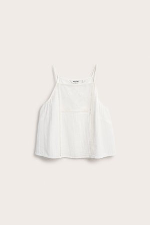 Kappahl | Koszulka z haftami Offwhite XS | Offwhite