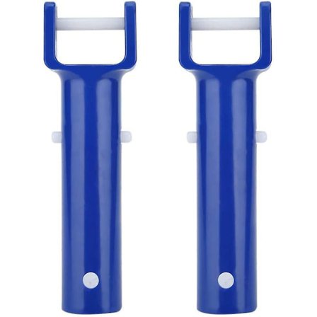 Pool V-huvudhandtag Poolborsthuvudhandtag Pool V-klämma Huvudhandtag Ersättningstillbehör Poolborste 2PCS Blå plast