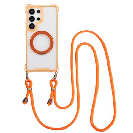 Mobilskal till Samsung Galaxy S26 Ultra Magnetiskt Ställ TPU + PC - Orange