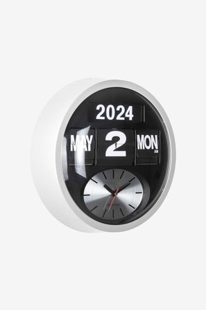 Karlsson - Väggklocka Round Flip - Vit - Väggklockor & bordsur - Från Homeroom