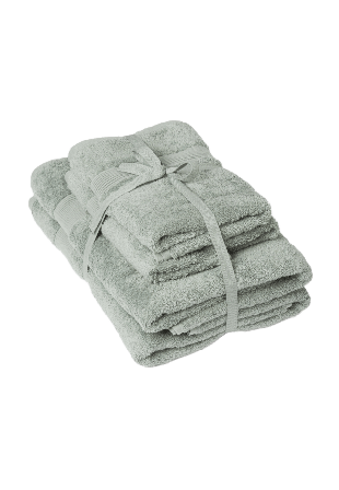 Åhléns Home Hotellhandduk, 4-pack Badrumstextilier Grön ONESIZE