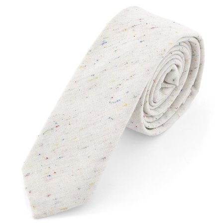 Corbata de lino blanca for Men