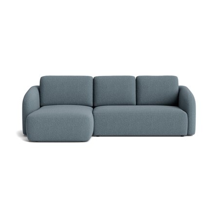 Savona Chaiselongue-Schlafsofa, links | Stauraum, Nordic Blau, moderner Stil, Bettfunktion, Nozag- & Bonell-Federung, 94cm Höhe/Tiefe