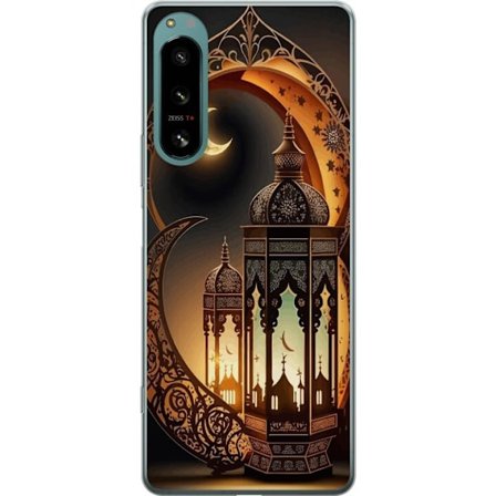 Kompatibel Mobilcover til Sony Xperia 5 IV Nærbillede af kattens øje med intens blå iris og detaljeret pels i makrofotografi