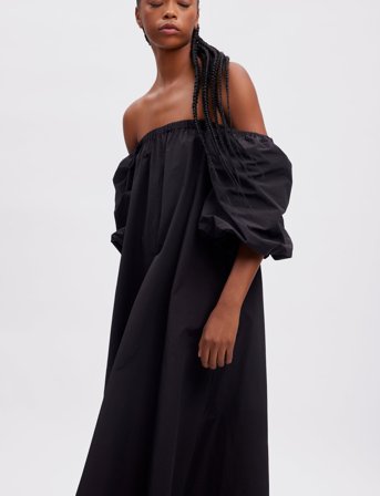Gestuz Pampagz Off Shoulder Dress - Black - 36