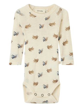 Nbmnalu Wo/Mo Ls Slim Body Lil Noos Cream Lil'Atelier