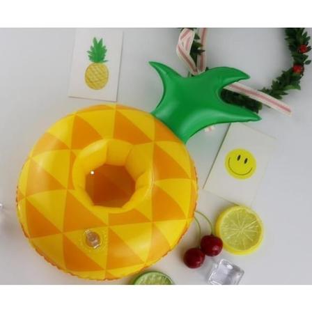Uppblåsbara vattenunderlägg Flamingo Donut Citron Vattenmelon Form Pineapple cup mat