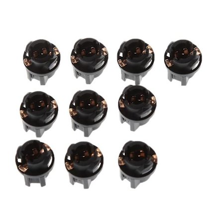 10 stk. Auto pære Bilpære 12v 1.2w T5 Halogen pærer T5 Fatninger DB