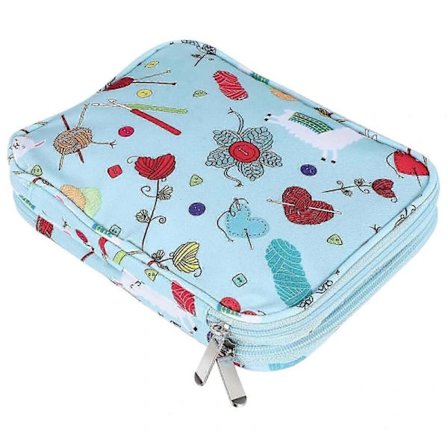 Tom Strikkepinnemappe Reiseoppbevaring Organizer Oppbevaringsveske for Rundpinner og