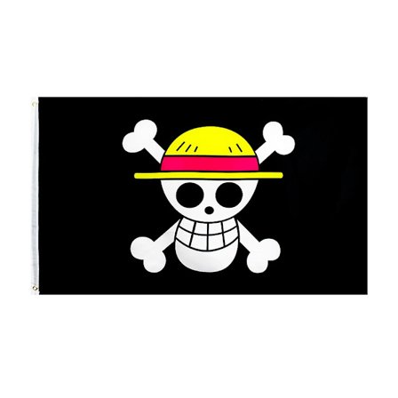 Xyflag 90x150cm One Pieces Monkey D. Luffy Roronoa Zoro Skalleflagg