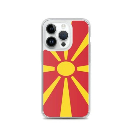 iPhone-fodral - Nordmakedonien - Flagga - Mjuk - Flerfärgad - Vertikal