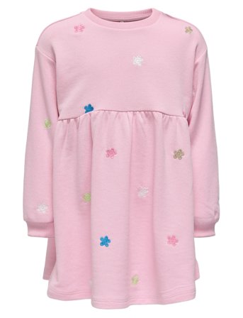 Kmglavina Life L/S Ck Embdress Ub Swt Dresses & Skirts Dresses Casual Dresses Long-sleeved Casual Dresses Pink Kids Only