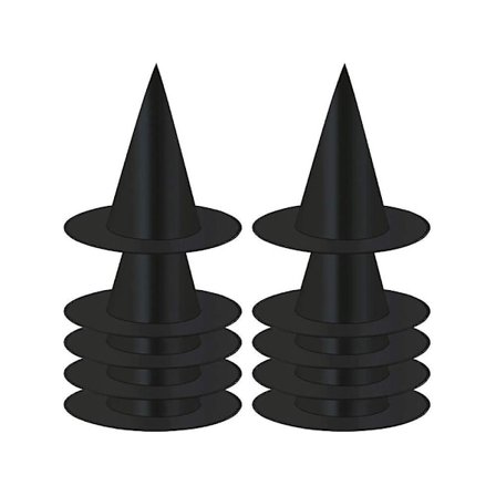 10-pakning Heksehatter Halloween Svart Heks Hengende Hatt Svart Hatt Heksehatt Halloween Julebord [ca]