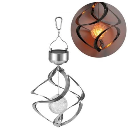 Aurinkokäyttöinen kristallipallolamppu LED-väriä vaihtava lamppu koriste tuuli