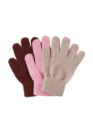 RIKIKI Fingervantar LENNON, 3-pack Vantar & handskar Rosa 9-12 YEARS