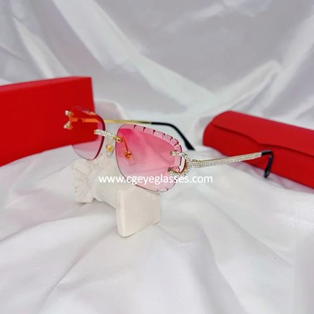 Små rektangulära ramlösa solglasögon för kvinnor, ramlösa solglasögon med strass för damer, 2024 nya trendiga vintage diamantsolglasögon