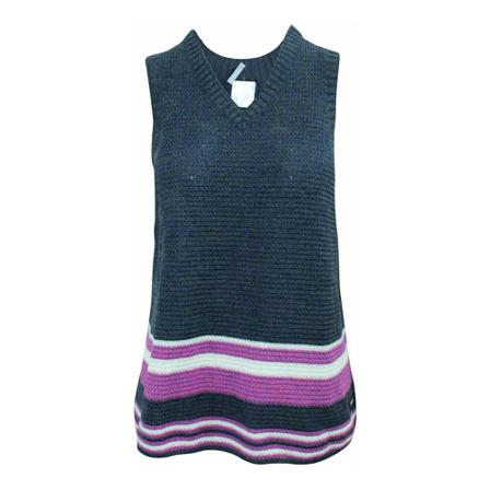 Chanel Vintage Pre-owned V-Neckline Sleeveless Top , Blauw , Dames , Maat: S