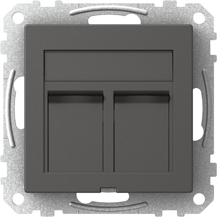 Schneider Electric WDE003434 Midtplate 2 x Actassi, rett Antrasittgrå, Datamaskin & surfing