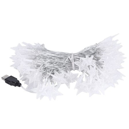 10m/32.8ft? 80 LED-ljusslingor Femuddiga Stjärnor USB LED-lampa