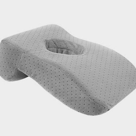 Minnesskum Nap Pillow Kontor Middagssömn Kudde Skola Bord Andningsbar Kudde med Hål för Ansikte Nedåt Sovande (Grå)